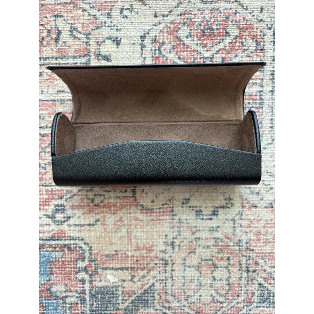Burberry Sunglasses Case Black Leather Hard Shell